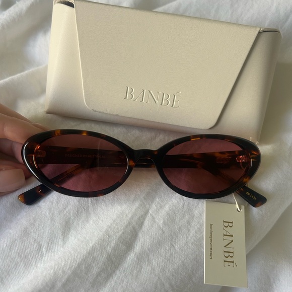Banbé The Iris Havana Tort Sunglasses with Melon Lenses